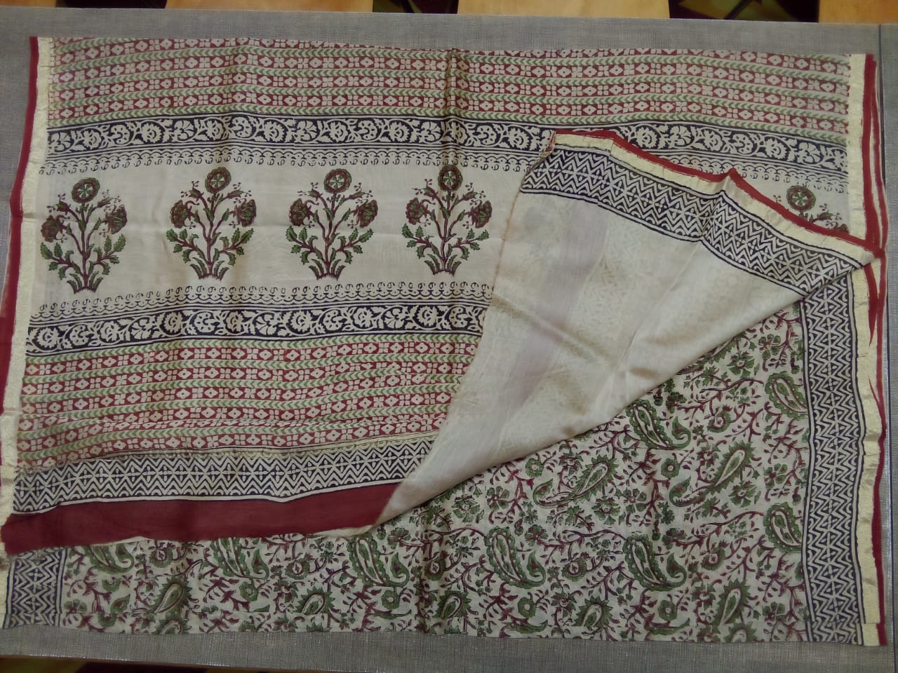 Chanderi cotton silk saree