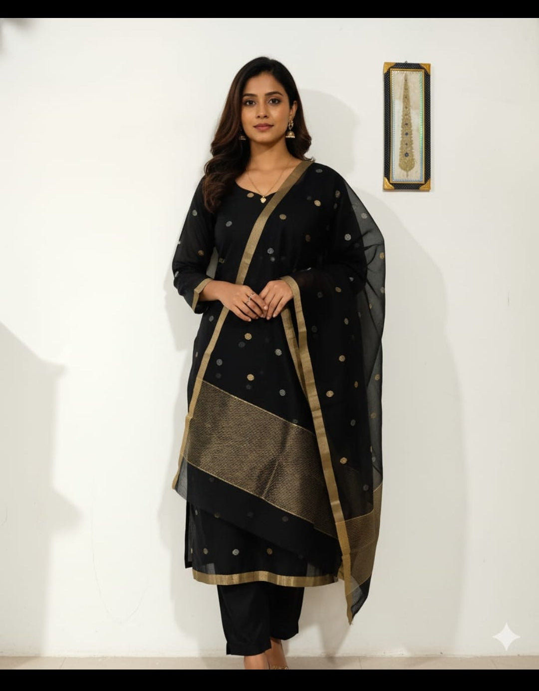 Chanderi silk suit