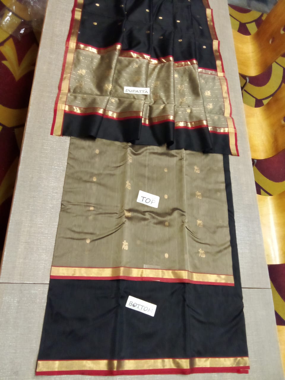 Chanderi silk suit piece