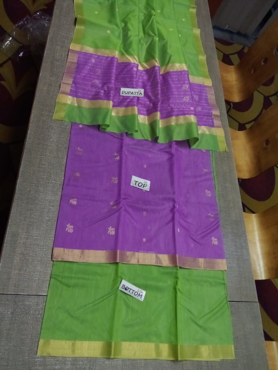 Chanderi silk suit