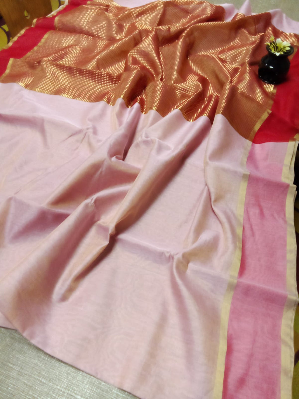 Chanderi tissue silk saree