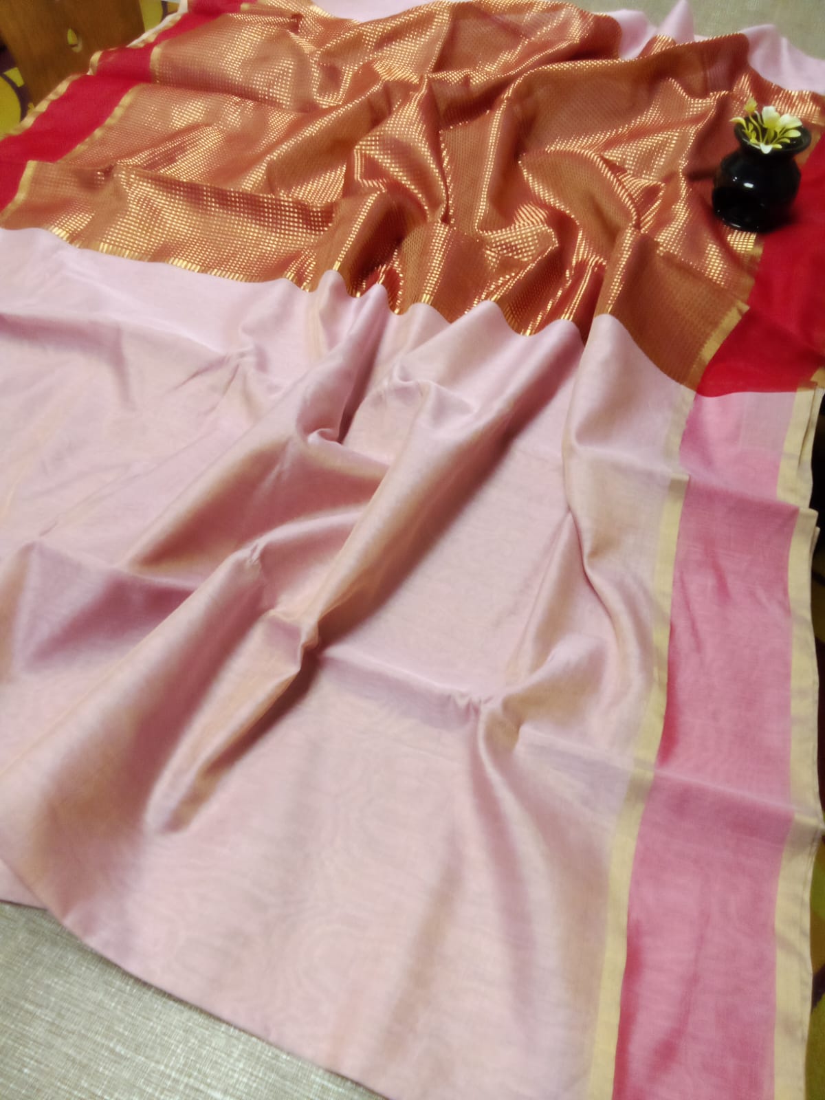 Chanderi tissue silk saree