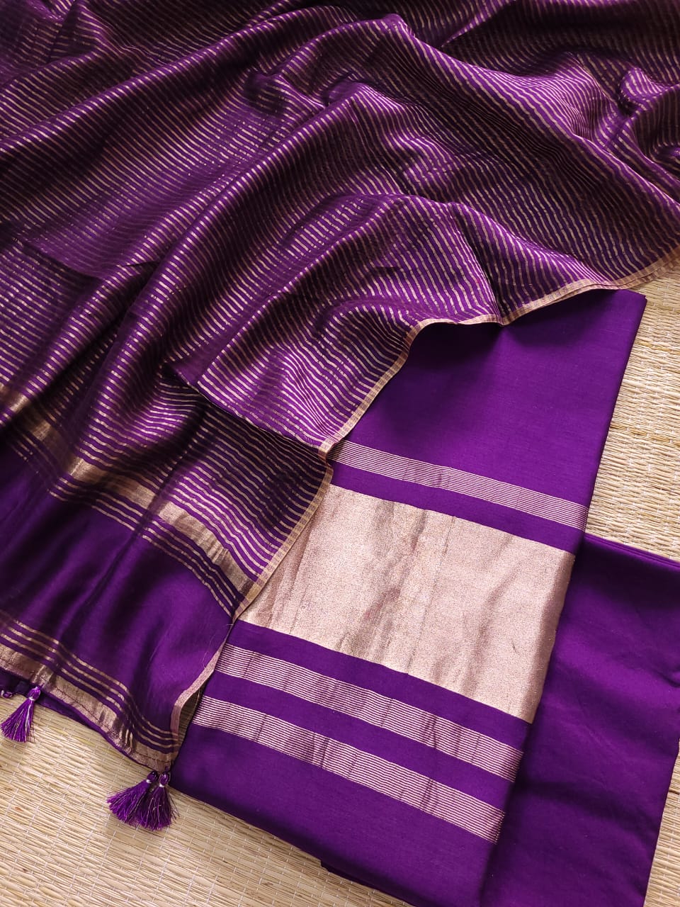 Pure chanderi cotton silk Unstitched suit