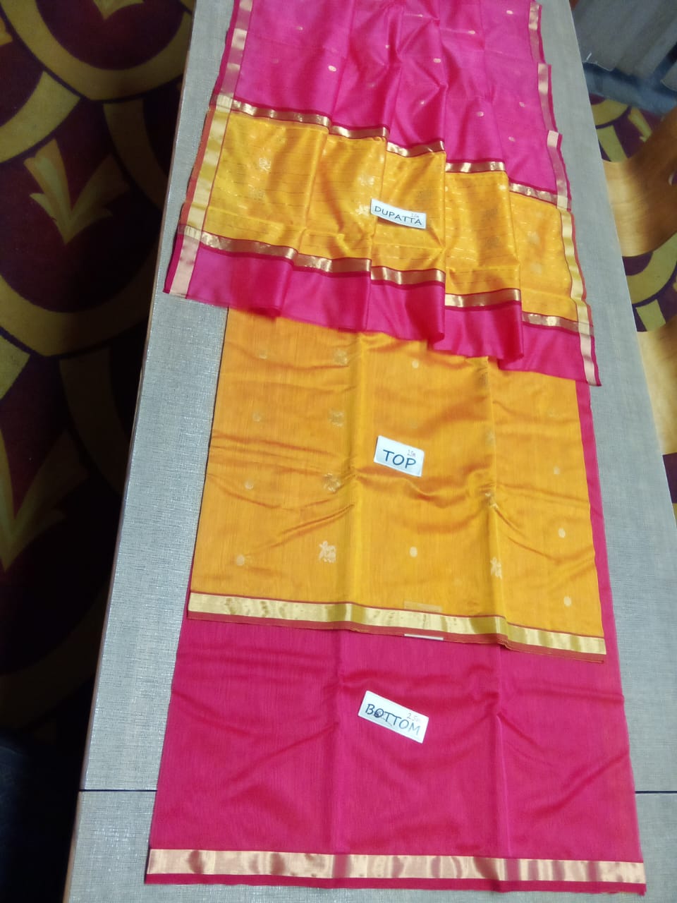 Chanderi silk suit piece