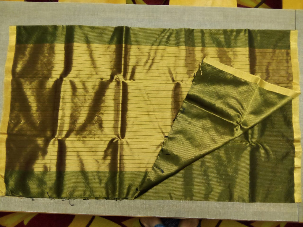 Chanderi tissue light green silk saree