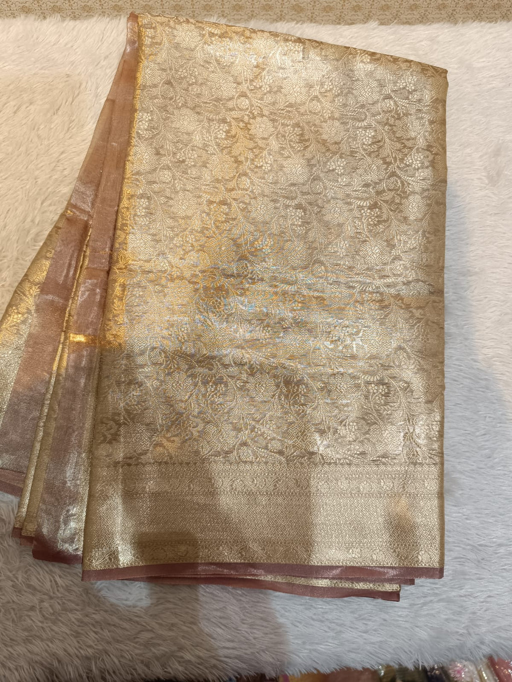 Pure tissue brocade silk