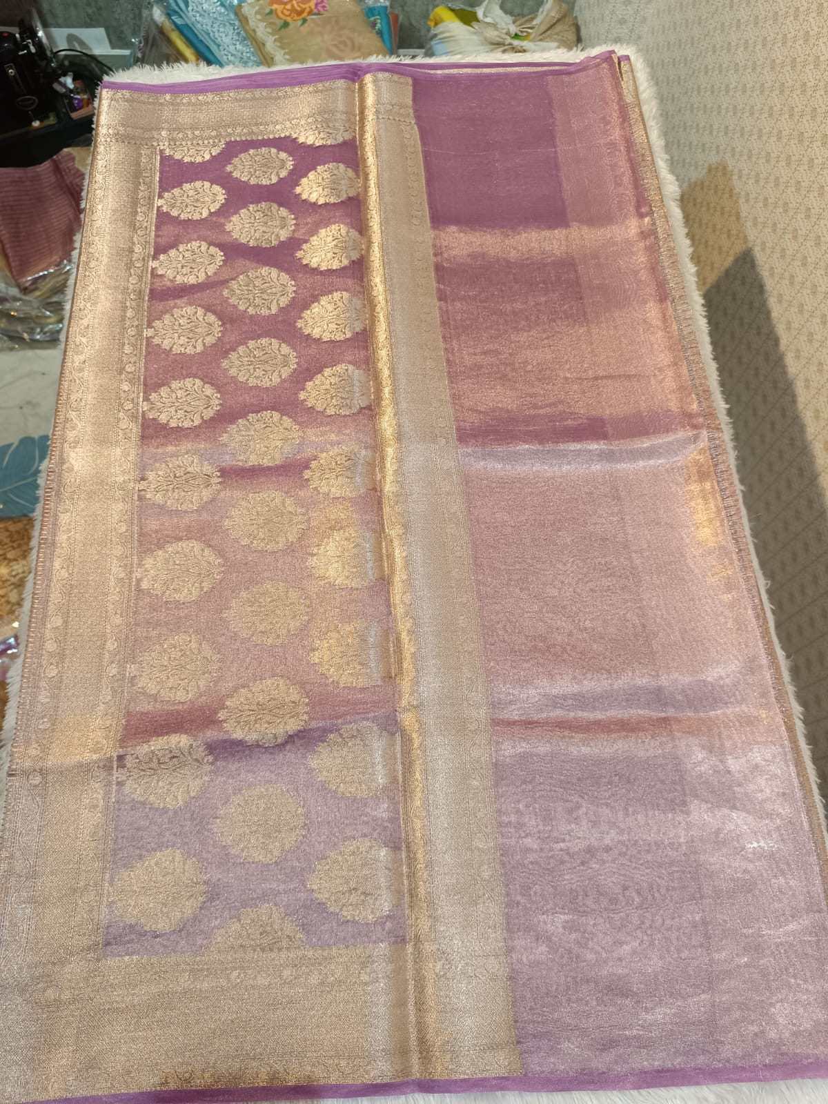 Pure tissue brocade silk saree