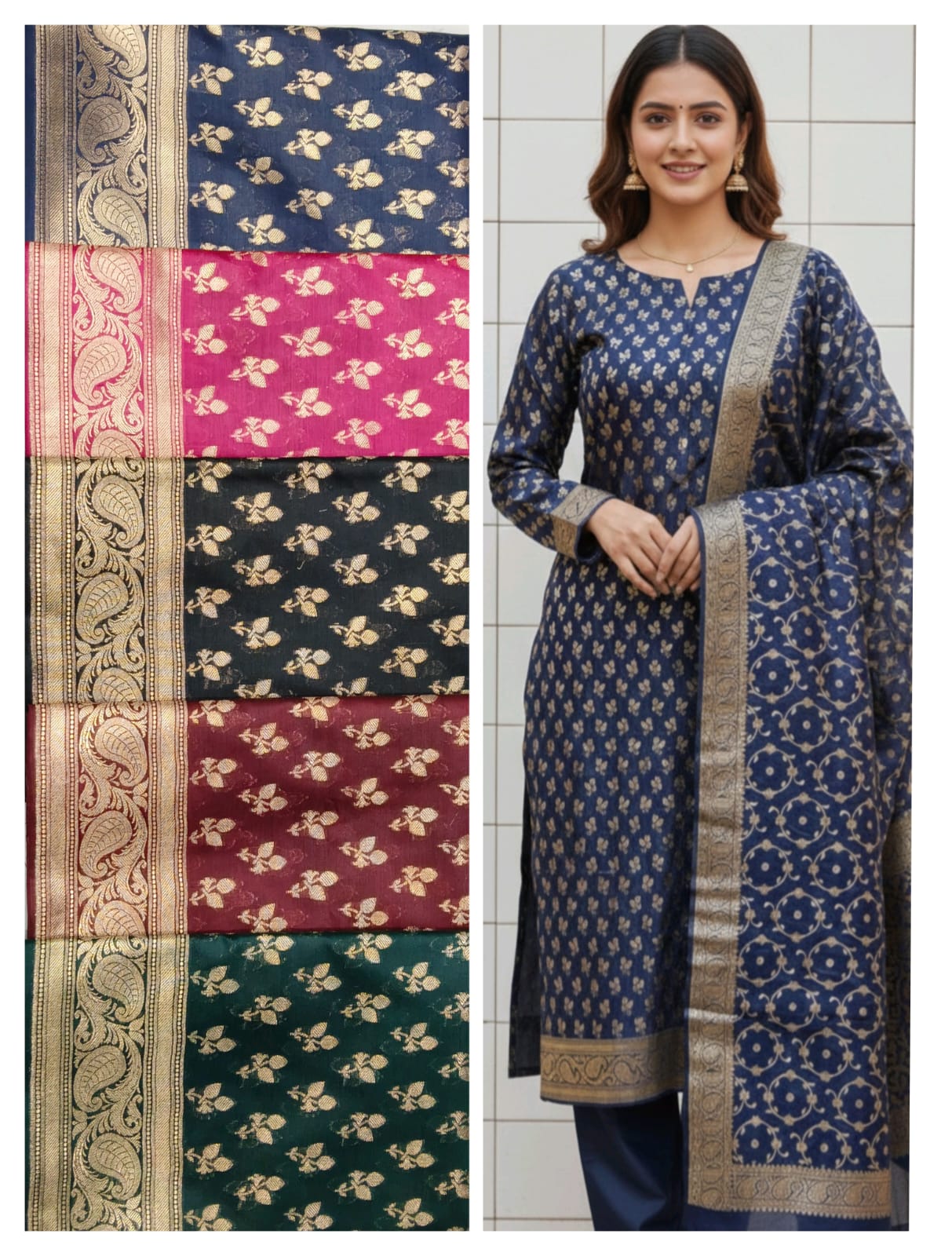 Banarsi Unstitched suit piece