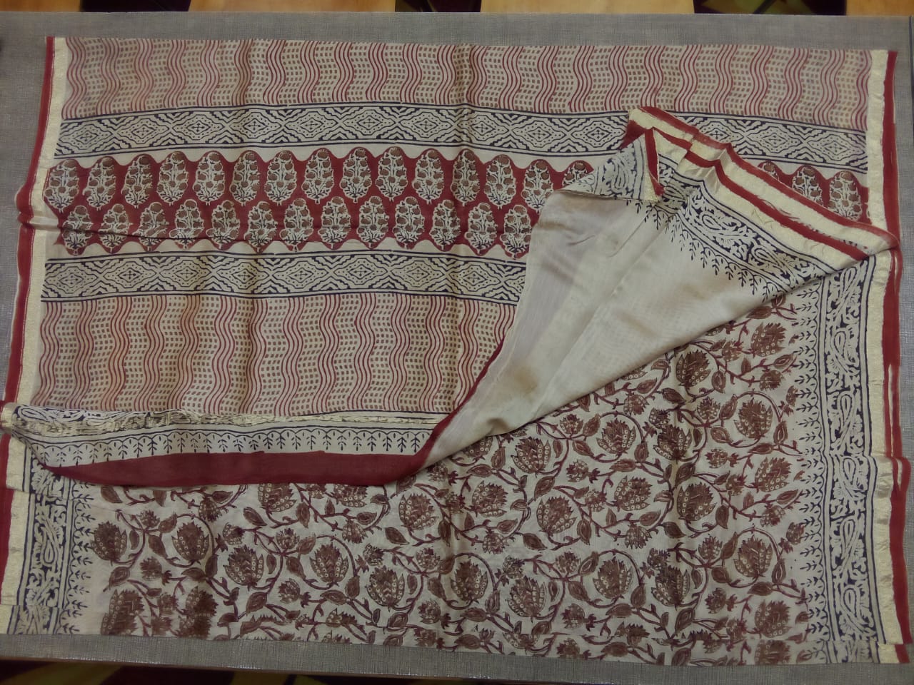 Chanderi cotton silk saree