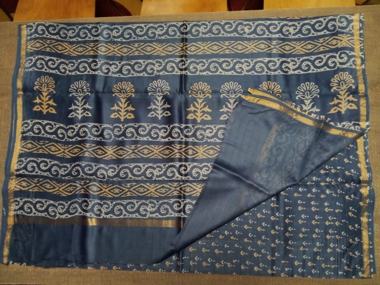 Chanderi cotton silk saree
